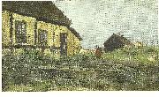 Frits Thaulow fisk soren thys hus oil painting artist